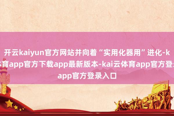 开云kaiyun官方网站并向着“实用化器用”进化-kai云体育app官方下载app最新版本-kai云体育app官方登录入口